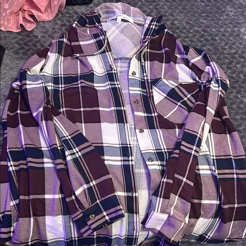 Plaid Button-Up Shirt